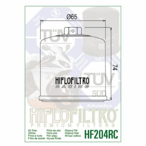 Filtro olio Racing HONDA CBR Kawasaki Z750, Yamaha R1-R6-FZ1  Hiflo Filtro HF204RC